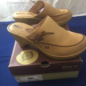 BORN Leather Shoes "DUFF" Natural Color Size USA 11 Euro 43